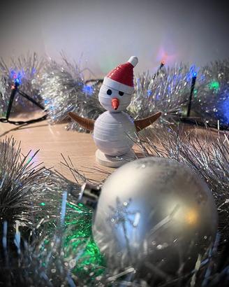 ⛄ Pupazzo di neve in quilling – Artigianale ⛄