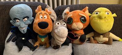 Peluche Shrek + Scooby-Doo + Megamind