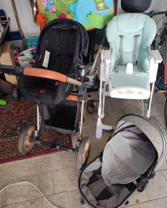 Passeggino trio e seggiolone prezzo trattabile