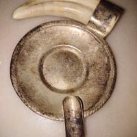 Posacenere placcato argento corno facocero Eritrea