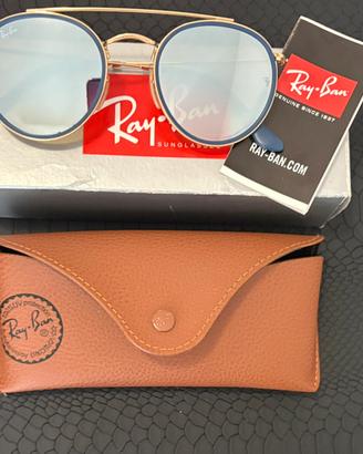 NUOVI Ray-Ban Round Double Bridge con scatola!