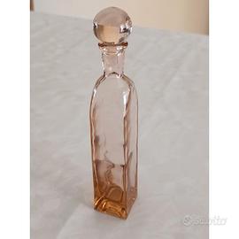 Bottiglietta vetro rosa con tappo