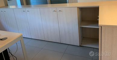 Arredamento ufficio / bancone reception angolare