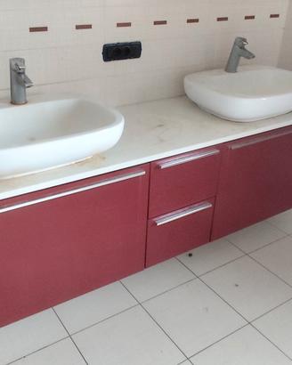 Mobile bagno sospeso doppio lavabo