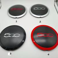 4 Coprimozzi per Fiat 500 (nuovi) modelli in foto