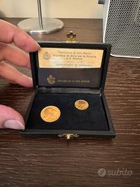 Colezione monete in oro Repub di San Marino 1976