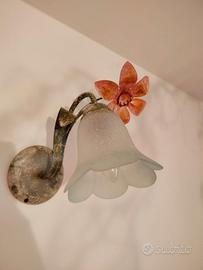 lampade da parete  con paralume floreale