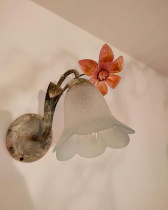 lampade da parete  con paralume floreale