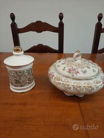 Biscotteria e zuccheriera motivi floreali