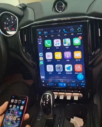 Navigatore maserati ghibli tesla style carplay