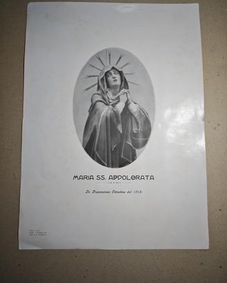 1913 Stampa Madonna Addolorata Maria 35x25cm
Maria