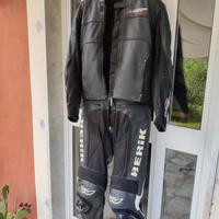 tuta moto berik 2 pezzi sfoderabile in pelle TG 50