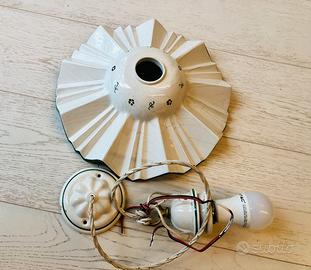 Lampadario Ferroluce in ceramica vintage