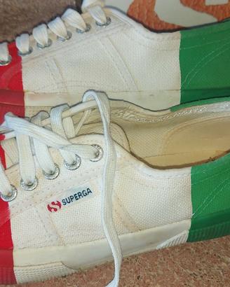Scarpe Superga tricolore n. 39