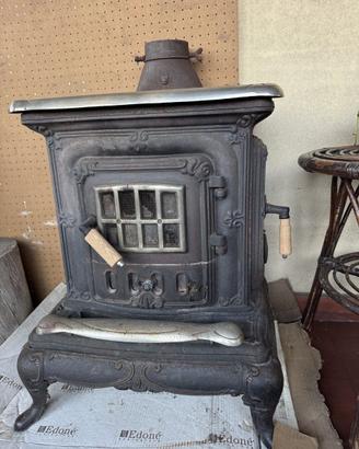 Stufa a legna ghisa Parlor coperchio ottone