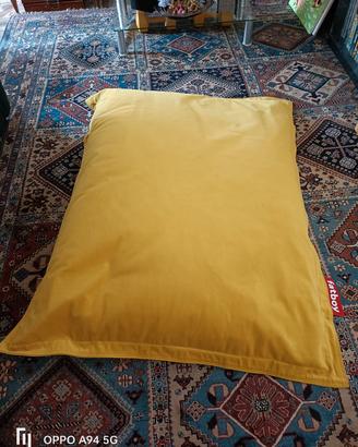 pouf, poltrona Fatboy, colore giallo, usato poco