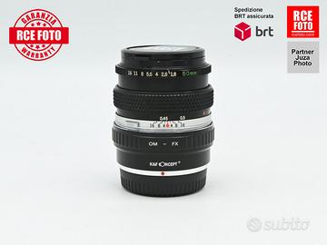Olympus 50 F1.8 OM F.Zuiko + K&F OM- FUJI FX (Fuji