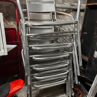 7 sedie da bar di metallo