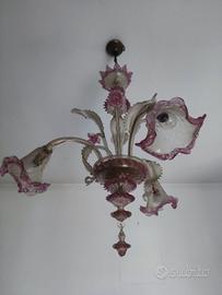 Lampadario in vetro 