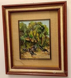 Pittura su tela artista piacentino Vincenzo Morra