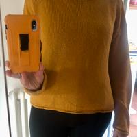 Maglione donna giallo senape