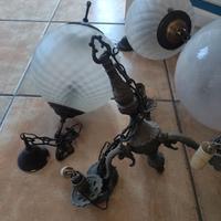 Lotto Applique lampadari lumino ottone antichi