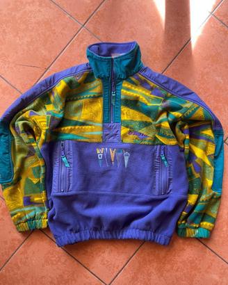 Pile Lotto vintage anni 90 fantasia mezza zip