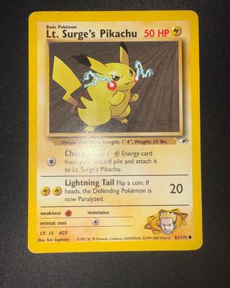 Lt. Surge's Pikachu Gym Heroes 81/132