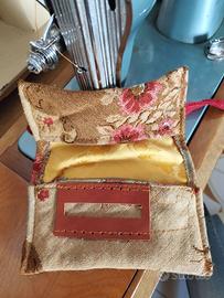 Portatabacco Shabby Chic Oro e Rosso