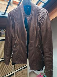 Giacca Biker Donna color Cuoio