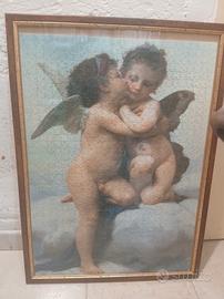 Quadro angeli puzzle completo di cornice