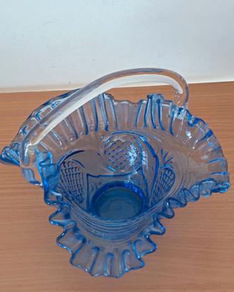 Cestino di vetro vintage