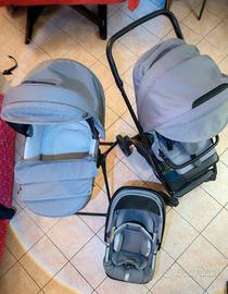 trio inglesina electa grigio+zanzariera+parapioggi