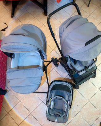 trio inglesina electa grigio+zanzariera+parapioggi