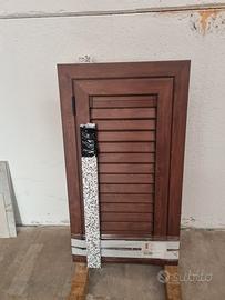 Persiana marrone in alluminio nuova 54x110