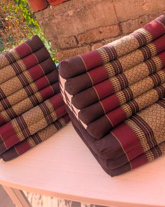 2 Cuscini thai in kapok altezza XXL 185x55