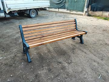 panchina in ghisa e legno modello roma urbano