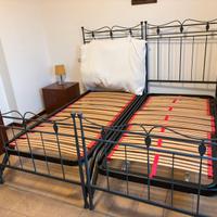 COPPIA LETTI SINGOLI IN FERRO + RETI INCLUSE