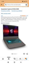 MSI Notebook Gaming Thin A15 B7UC-048IT

