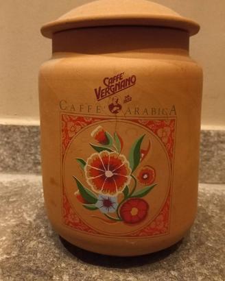 Vaso Barattolo Terracotta Caffe Vergnano Vintage