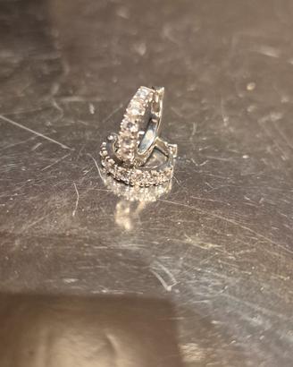 orecchini in argento zirconite