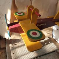 Giostra da giardino aereo con molla