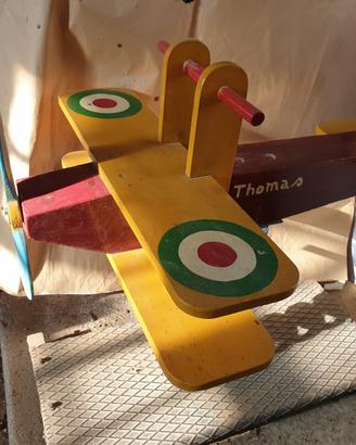 Giostra da giardino aereo con molla