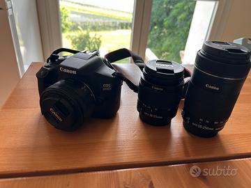 Canon eos2000D come nuova + 3 obiettivi