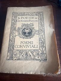 Libro antico  Giovanni Pascoli “Poemi Conviviali”