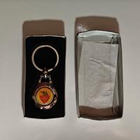 A.S. ROMA, PORTACHIAVI in metallo cromato lucido