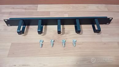 Organizzatore gestione cavi rack 1 U di 19 pollici
