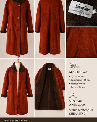 Cappotto  donna in vero montone shearling tg.44