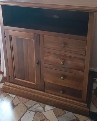 Mobile Porta TV, legno, 1 anta, 4 cassetti