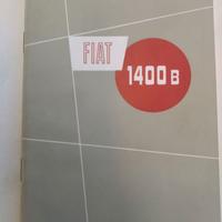 FIAT 1400 B Betriebsanleitung ORIGINALE 1957